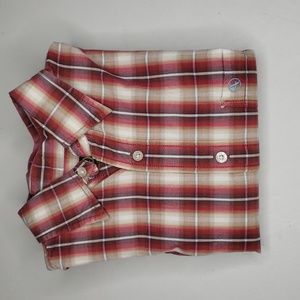 Vintage Aigle Mens Organic Cotton Button Up Shirt Size L Western Y2K Sustainable